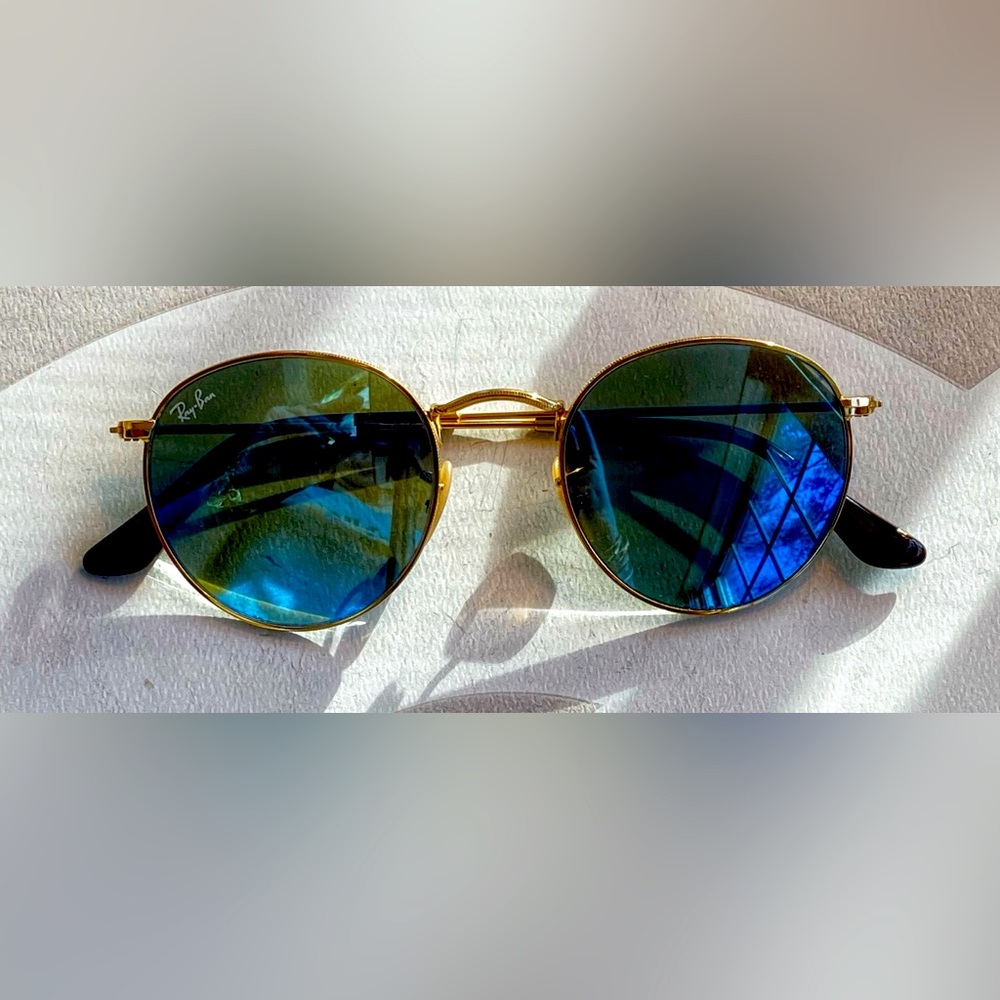 Ray Ban Flat Mirror Lenses Sunglasses, Unisex
